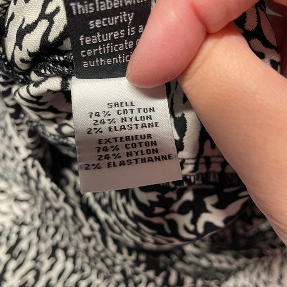 Diane Von Furstenberg dress short sleeve animal print black white women’s size 2 - Picture 9 of 11